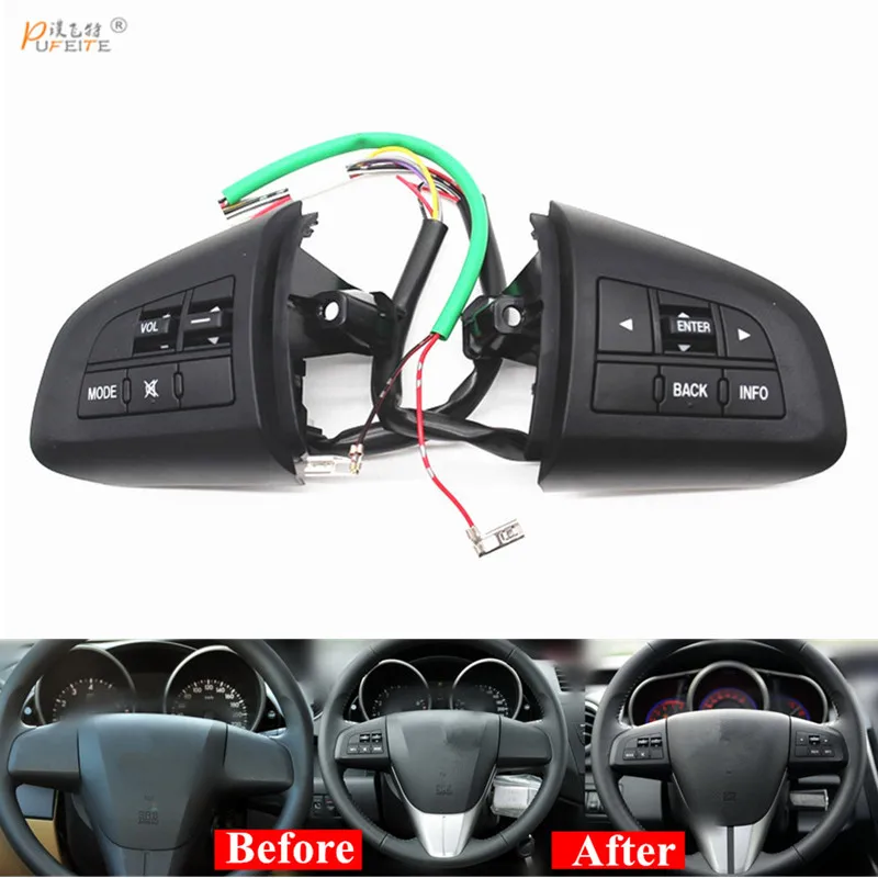 steering wheel button for Mazda 3 CX-5 CX-7 switch standard buttons or for bluetooth button volume mode mute car accessories
steering wheel button for Mazda 3 CX-5 CX-7 switch standard buttons or for bluetooth button volume mode mute car accessories