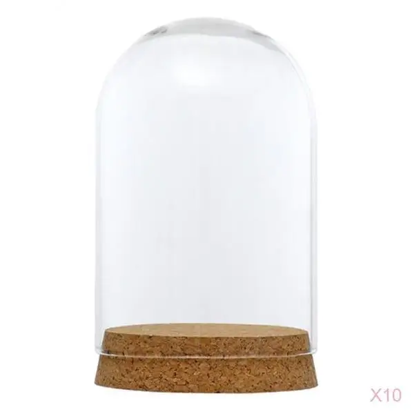 10Pcs 8x12cm Glass Dome Cover Cloche Bell Jar Terrariums with Wood Cork,Wedding Parties Decorations Miniatures Craft 10Pcs 8x12cm Glass Dome Cover Cloche Bell Jar Terrariums with Wood Cork,Wedding Parties Decorations Miniatures Craft