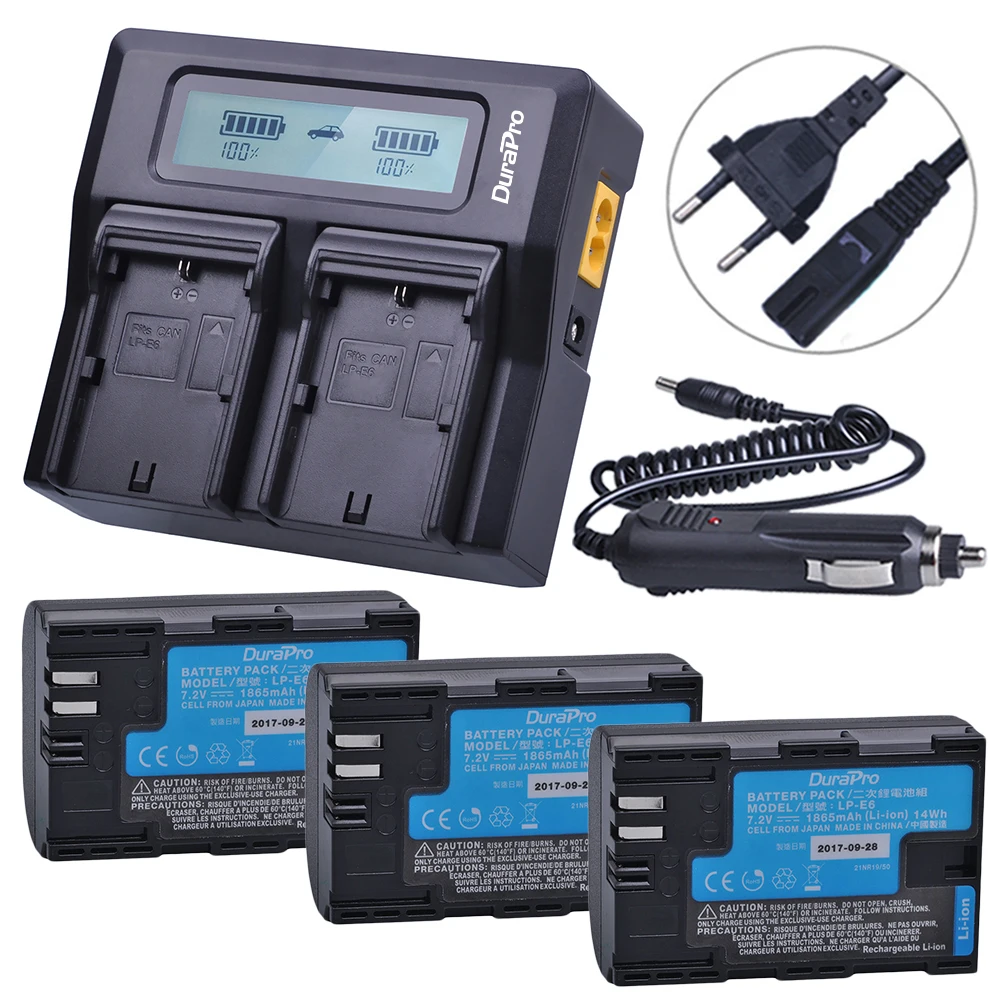 3PC Sanyo cell LP-E6 LP-E6N LP E6 Camera Battery +LCD Quick Charger for Canon EOS 5DS 5D Mark II Mark III 6D 7D 60D 60Da 70D 80D
3PC Sanyo cell LP-E6 LP-E6N LP E6 Camera Battery +LCD Quick Charger for Canon EOS 5DS 5D Mark II Mark III 6D 7D 60D 60Da 70D 80D