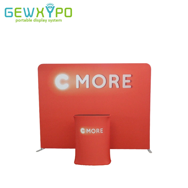 10ft Wide Portable Straight Tension Fabric Banner Display Wall With Custom Graphics Printing And One Durable Square Counter
10ft Wide Portable Straight Tension Fabric Banner Display Wall With Custom Graphics Printing And One Durable Square Counter