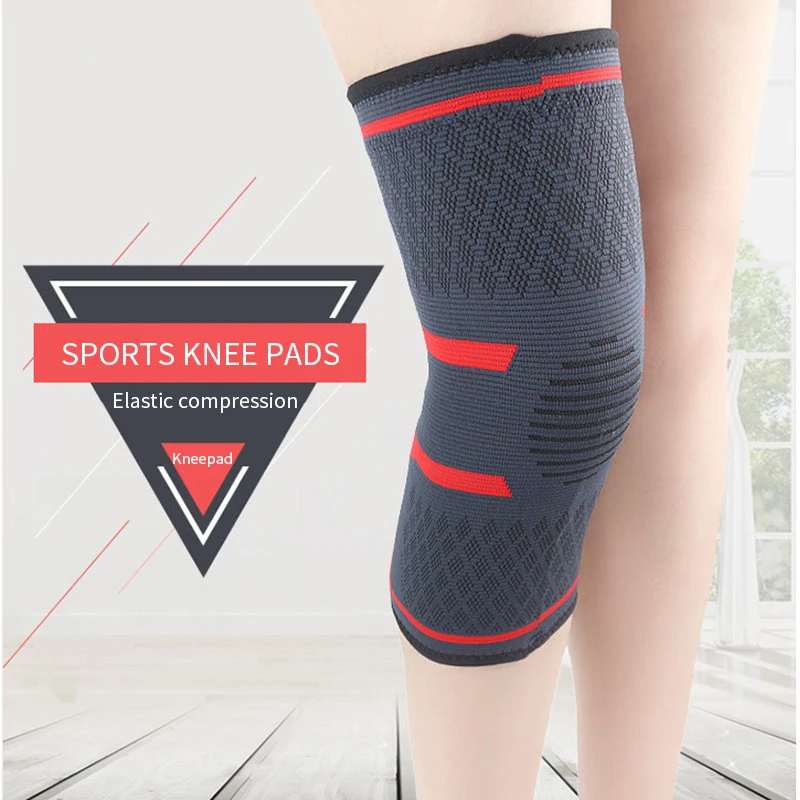 1 Pcs High Elastic Sport Knee Pad Non-slip Warm Nylon Knit Protector Pads Outdoor Riding Sports Safety Basketball Kneepad | Спорт и