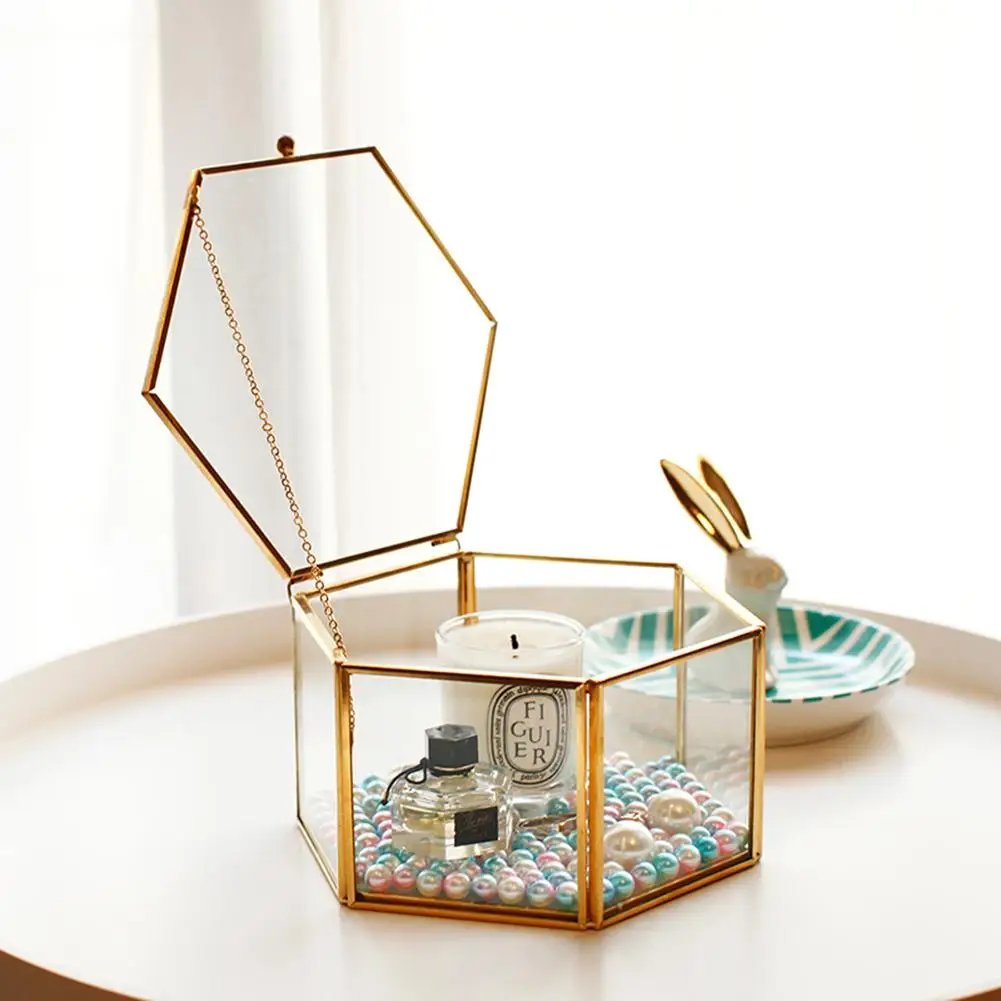 New Nordic Hexagonal Transparent Glass Flower Room Glass Wedding Ring Jewelry Box Eternal Flower Cover Home Decoration Ornaments
New Nordic Hexagonal Transparent Glass Flower Room Glass Wedding Ring Jewelry Box Eternal Flower Cover Home Decoration Ornaments