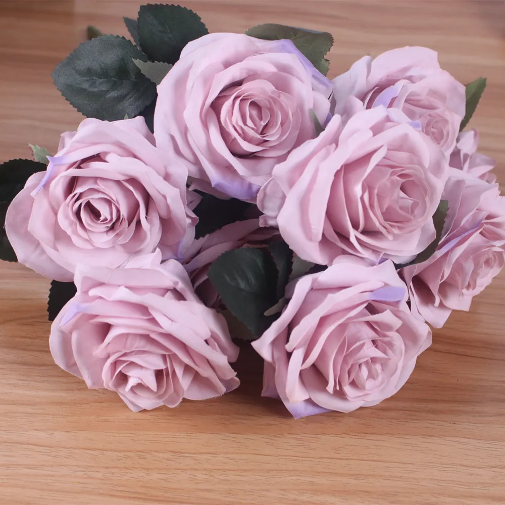 Букет из искусственных шелковых французских роз искусственные цветы для