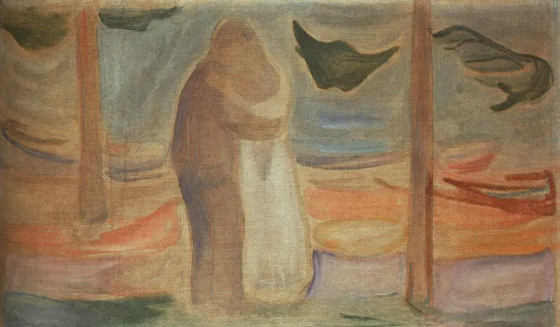 100% handmade Oil Painting Reproduction on Linen Canvas,couple-on-the-shore-from-the-reinhardt-frieze-1907 by Edvard Munch,
100% handmade Oil Painting Reproduction on Linen Canvas,couple-on-the-shore-from-the-reinhardt-frieze-1907 by Edvard Munch,