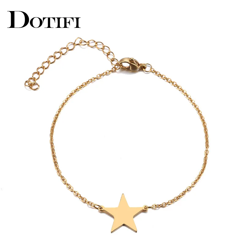 DOTIFI Stainless Steel Bracelet For Women Man Pentagram Gold And Silver Color Pulseira Feminina Lover's Engagement Jewelry
DOTIFI Stainless Steel Bracelet For Women Man Pentagram Gold And Silver Color Pulseira Feminina Lover's Engagement Jewelry