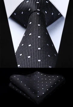 TD608L8S Black WhitePolka Dot 3.4" Silk Tie Party Wedding Handkerchief Set Woven Classic Men Tie Necktie
TD608L8S Black WhitePolka Dot 3.4" Silk Tie Party Wedding Handkerchief Set Woven Classic Men Tie Necktie