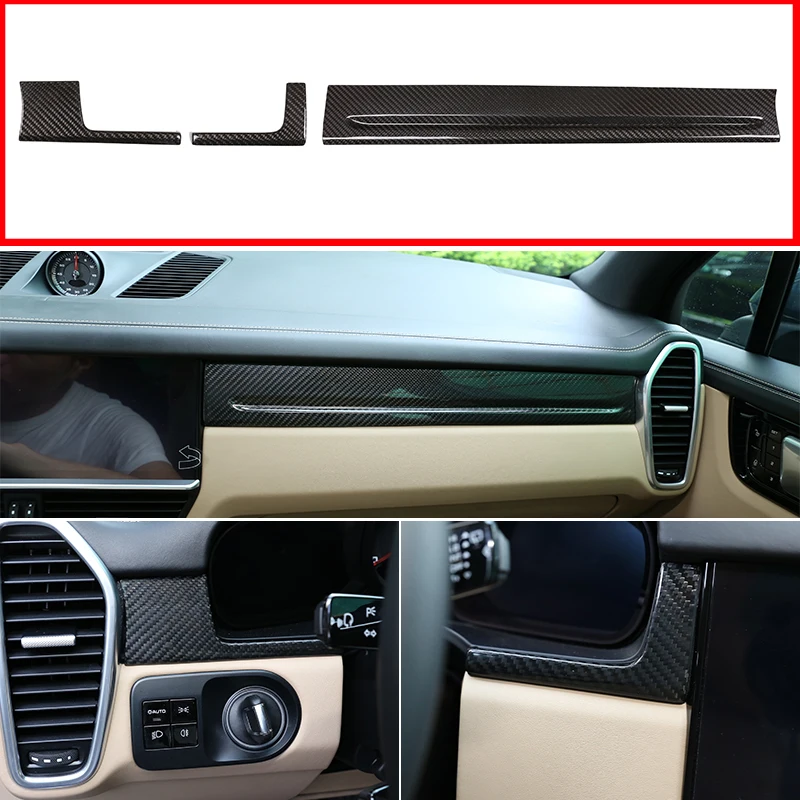 Car Interior Center Console Panel Cover Trim 3 Pcs Real Carbon Fiber For Porsche Cayenne 2018 2019 LHD
Car Interior Center Console Panel Cover Trim 3 Pcs Real Carbon Fiber For Porsche Cayenne 2018 2019 LHD