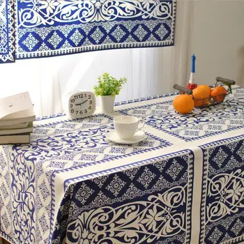 Blue And White Porcelain Tablecloth Linen Cotton Party Decoration Rectangular Table Cover Square Table Cloth 1026ZB
Blue And White Porcelain Tablecloth Linen Cotton Party Decoration Rectangular Table Cover Square Table Cloth 1026ZB