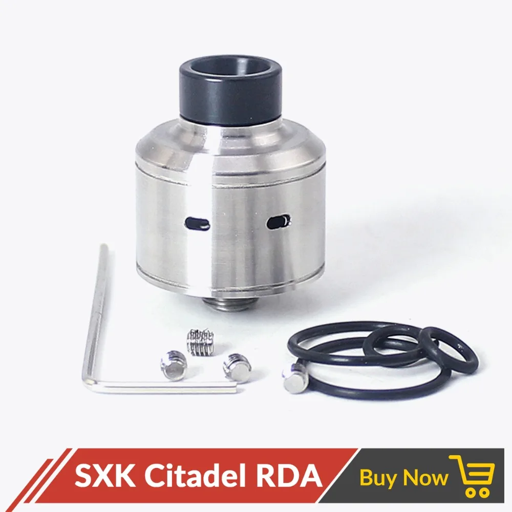 Volcanee SXK Citadel Styled RDA Rebuildable Dripping Atomizer 22mm Diameter with Bf Pin for Vape Box Mod
Volcanee SXK Citadel Styled RDA Rebuildable Dripping Atomizer 22mm Diameter with Bf Pin for Vape Box Mod