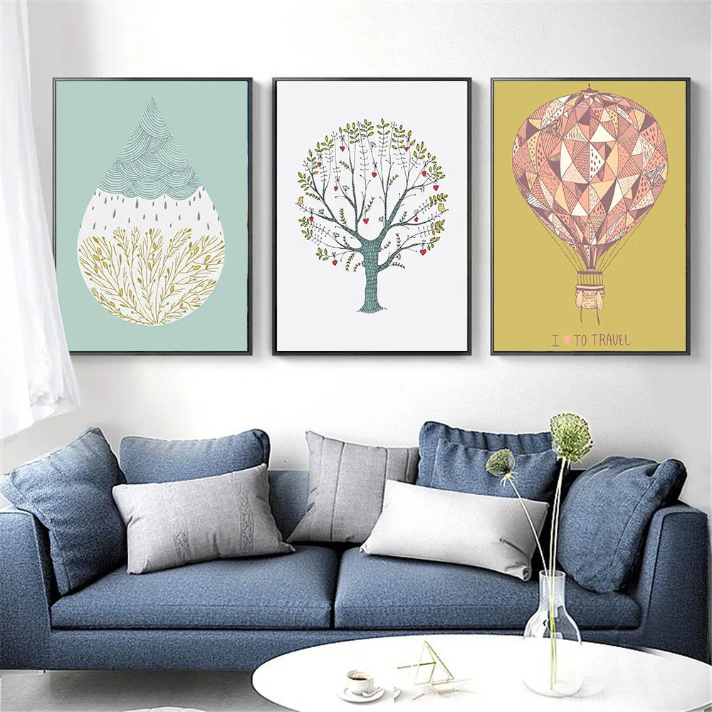 3 PCS/Set Nordic Poster Minimalist Canvas Print Decor Painting Abstract Tree Hot Air Balloon Wall Art Pictures for Living Room
3 PCS/Set Nordic Poster Minimalist Canvas Print Decor Painting Abstract Tree Hot Air Balloon Wall Art Pictures for Living Room