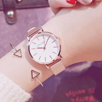 

Exquisite Minimalist Ultra Thin Women Quartz Watch Simple OL Ladies Dress Wristwatches Female Casual Hour Watches Gold Silver