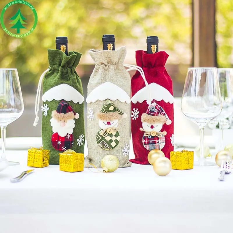 Merry Christmas Red Wine Bottle Cover Bags Santa Claus Ornament Dinner Party Xmas Tree Doll Gift Home Winter Table Decoration
Merry Christmas Red Wine Bottle Cover Bags Santa Claus Ornament Dinner Party Xmas Tree Doll Gift Home Winter Table Decoration