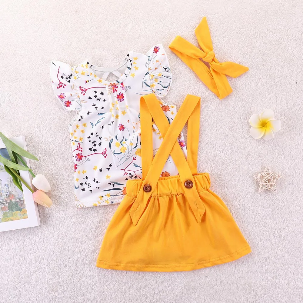 Summer Princess Girls Clothes Sets Sleeveless Small Flower Blouse Tops Suspender Skirt Overall Headband Kids Clothing
Summer Princess Girls Clothes Sets Sleeveless Small Flower Blouse Tops Suspender Skirt Overall Headband Kids Clothing