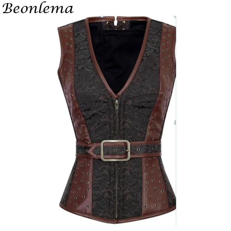 BEONLEMA Vintage Corset Brown Waist Corset Tight Belt V Neck Leather Top Tomboy Korse Cowgirl Gothic Wear Korsett For Women
BEONLEMA Vintage Corset Brown Waist Corset Tight Belt V Neck Leather Top Tomboy Korse Cowgirl Gothic Wear Korsett For Women