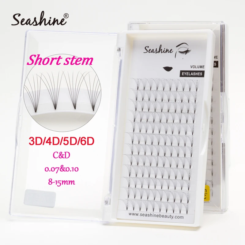 Seashine Short Stem Lashes Premade fans Lashes Russian Volume Lashes Pre made Volume fans Eyelash Extension Supplies
Seashine Short Stem Lashes Premade fans Lashes Russian Volume Lashes Pre made Volume fans Eyelash Extension Supplies