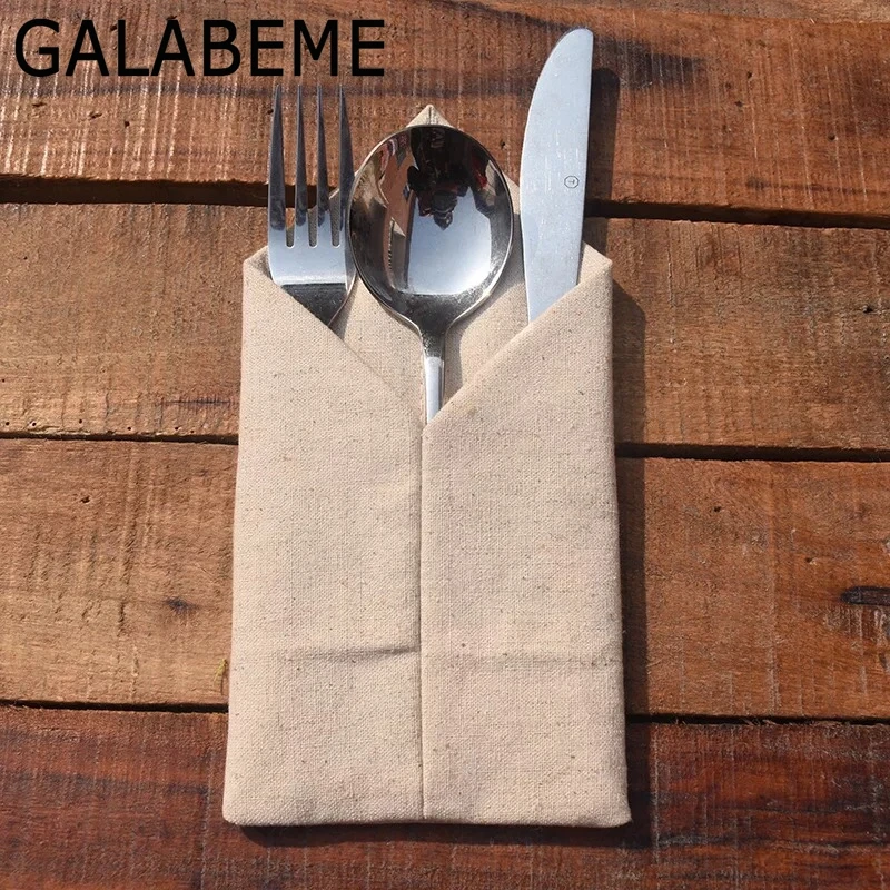 Galabeme 20pcs Rustic Wedding Table Silverware Holder Linen Burlap Cutlery Pockets Knife and Fork Pockets Wedding decoration 
Galabeme 20pcs Rustic Wedding Table Silverware Holder Linen Burlap Cutlery Pockets Knife and Fork Pockets Wedding decoration