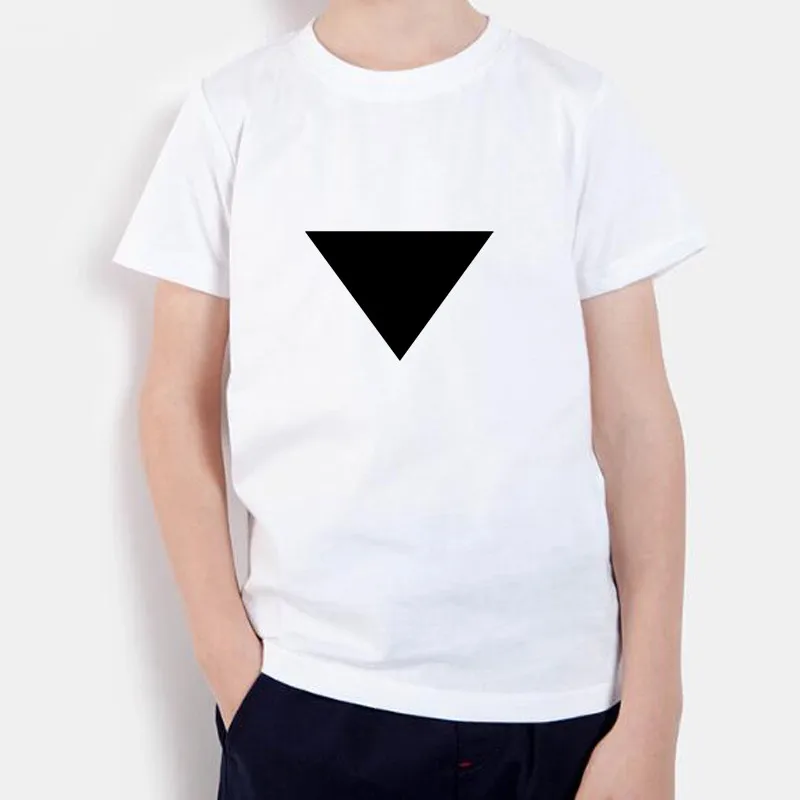 

Simple Tiangle Print Kids T Shirt Summer Tops Tee Shirts Short Sleeve Streetwear Hip Hop Children T-shirts Boys Clothes