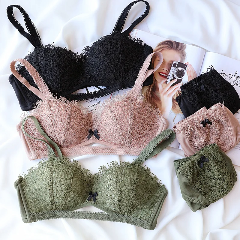 Deruilady Fashion Eyelash Bra Set Wireless Hollow Out Sexy Lingerie Push Up Underwear Set Half Cup Cozy Women Bra and Panty Set
Deruilady Fashion Eyelash Bra Set Wireless Hollow Out Sexy Lingerie Push Up Underwear Set Half Cup Cozy Women Bra and Panty Set