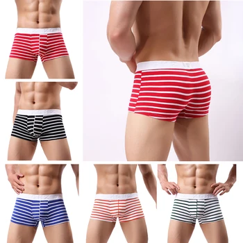Men Cotton Breathable Boxers Horizontal Stripes Underwear Shorts Male Striped Box Panties
Men Cotton Breathable Boxers Horizontal Stripes Underwear Shorts Male Striped Box Panties