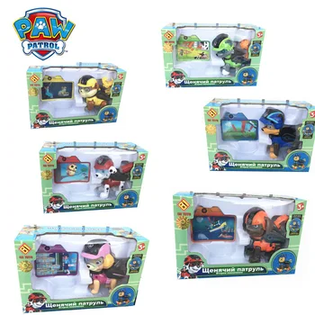 Paw patrol Action Toy Figures toy dog rescue team one button deformation six models with task cards Toy for children gift
Paw patrol Action Toy Figures toy dog rescue team one button deformation six models with task cards Toy for children gift