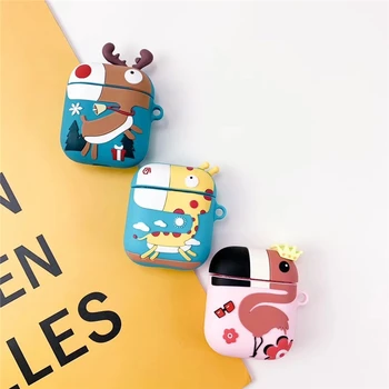 Popular Cute Animal Cartoon Flamingo Giraffes Elk Earphone Cases For Apple Wireless bluetooth headset Airpods 1 2 Silicone Cover
Popular Cute Animal Cartoon Flamingo Giraffes Elk Earphone Cases For Apple Wireless bluetooth headset Airpods 1 2 Silicone Cover