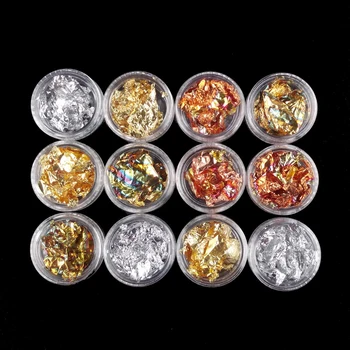 12Pots Golden Silver Glitter Nail Sticker Gel Glue Image Transfer Palette Full Cover Laser Applique DecorationA00203XX
12Pots Golden Silver Glitter Nail Sticker Gel Glue Image Transfer Palette Full Cover Laser Applique DecorationA00203XX