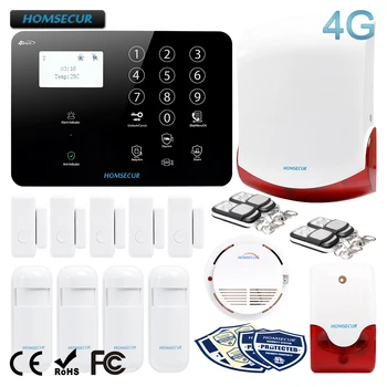 HOMSECUR Wireless 4G/3G/GSM LCD Burglar Intruder Alarm System+IOS/Android APP+Smoke Sensor
HOMSECUR Wireless 4G/3G/GSM LCD Burglar Intruder Alarm System+IOS/Android APP+Smoke Sensor