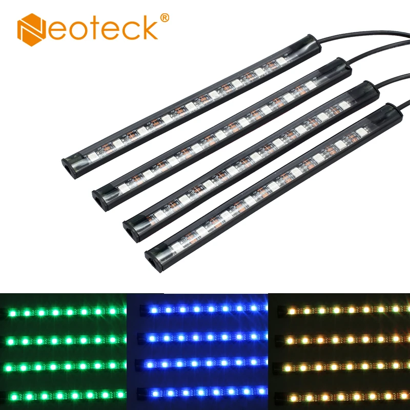 Neoteck 4PCS USB Car Interior RGB color LED Strip Light Atmosphere Decorative SMD Neon Lamp SMD 5050 Car Decorative Strip Light
Neoteck 4PCS USB Car Interior RGB color LED Strip Light Atmosphere Decorative SMD Neon Lamp SMD 5050 Car Decorative Strip Light