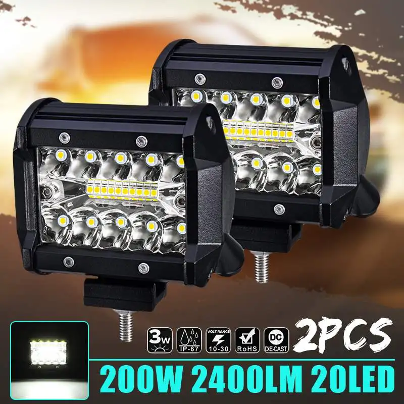 2pcs 4 Inch LED Light Bar Offroad Flood Spot Combo Beam Spotlight 12V led bar For Jeep SUV 4WD 4x4 Truck Tractor LED Work Light
2pcs 4 Inch LED Light Bar Offroad Flood Spot Combo Beam Spotlight 12V led bar For Jeep SUV 4WD 4x4 Truck Tractor LED Work Light