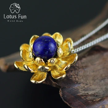 Lotus Fun Real 925 Sterling Silver Natural Lapis Handmade Fine Jewelry Blooming Lotus Design Pendant without Necklace for Women
Lotus Fun Real 925 Sterling Silver Natural Lapis Handmade Fine Jewelry Blooming Lotus Design Pendant without Necklace for Women
