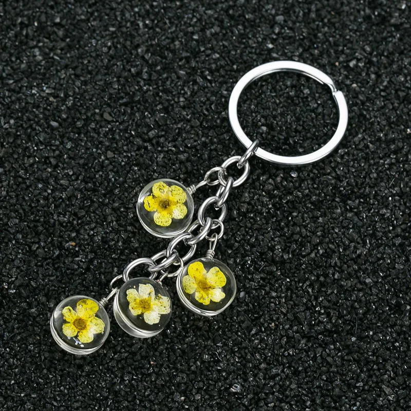 Handmade Dry Flower Glass Ball Keyring Fashion Cute Keyholder Boho Jewelry Bag Charm Keychain for women 2017 Summer
Handmade Dry Flower Glass Ball Keyring Fashion Cute Keyholder Boho Jewelry Bag Charm Keychain for women 2017 Summer