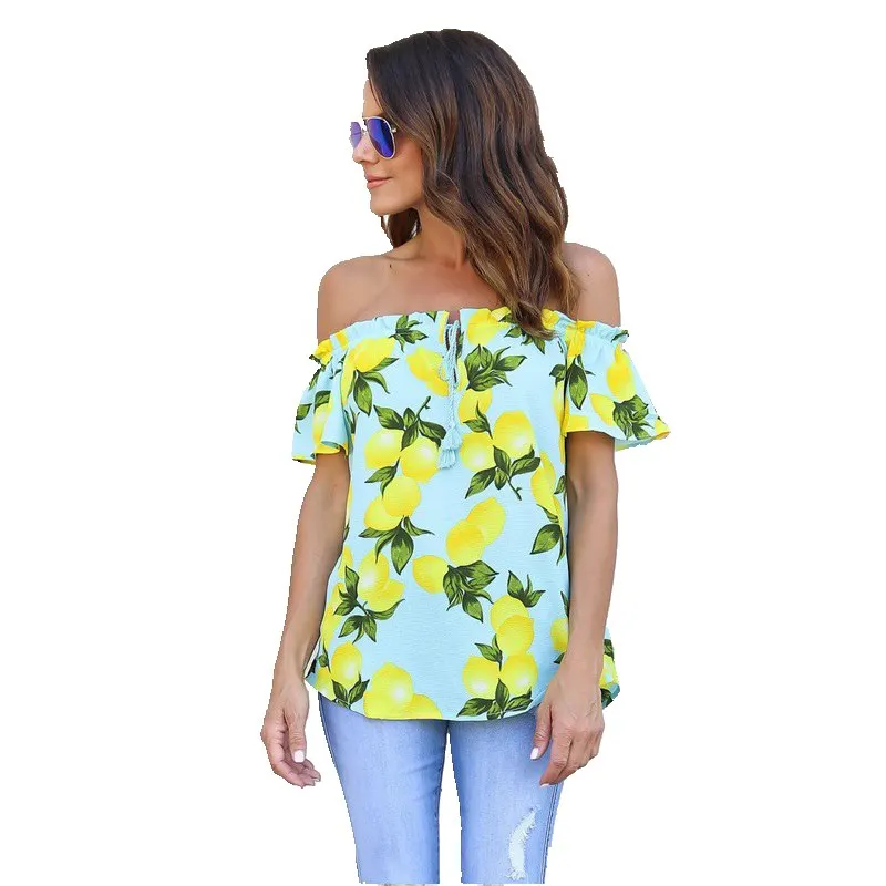 New Fresh Lemon Women Blouse Ladies Summer Off Shoulder Shirt Loose Casual Blouse Tops
New Fresh Lemon Women Blouse Ladies Summer Off Shoulder Shirt Loose Casual Blouse Tops