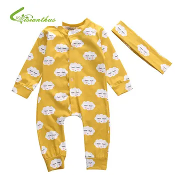 Baby Romper Set Cute Yellow Cloud Smile Infant Newborn Baby Kids Girls Boys Jumpsuit+Heaband 2pcs Suit Pajamas Outfits
Baby Romper Set Cute Yellow Cloud Smile Infant Newborn Baby Kids Girls Boys Jumpsuit+Heaband 2pcs Suit Pajamas Outfits