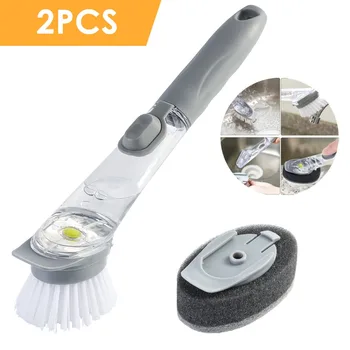 Double Use Kitchen Cleaning Brush Scrubber Dish Bowl Washing Sponge With Refill Liquid Soap Dispenser Kitchen Pot Cleaner Tool
Double Use Kitchen Cleaning Brush Scrubber Dish Bowl Washing Sponge With Refill Liquid Soap Dispenser Kitchen Pot Cleaner Tool