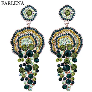 FARLENA Jewelry Luxury Full Crystal Rhinestone Drop Earrings 2018 Big Long Earrings for Women Wedding Party Accessories ER038
FARLENA Jewelry Luxury Full Crystal Rhinestone Drop Earrings 2018 Big Long Earrings for Women Wedding Party Accessories ER038