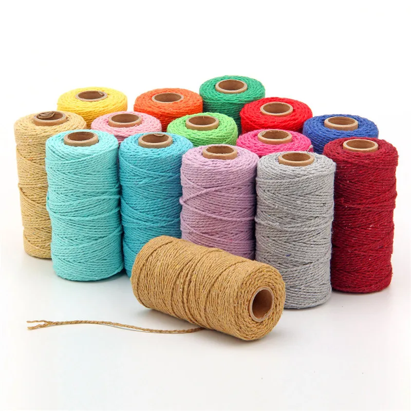91M(100Yards) Color Weave Cotton Rope DIY Hand Gift Packing Hang Tag String Wedding Party Decor Florists Crafts Decoration Cords
91M(100Yards) Color Weave Cotton Rope DIY Hand Gift Packing Hang Tag String Wedding Party Decor Florists Crafts Decoration Cords