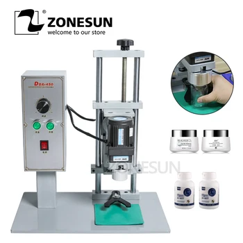 ZONESUN 10-50mm Desktop electric plastic glass bottle Desk capping machine with security ring pressing machine
ZONESUN 10-50mm Desktop electric plastic glass bottle Desk capping machine with security ring pressing machine