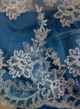 African Swiss Voile Bilateral 2 Lace Border High Quality, Silver Cord Guipure Lace Embroiedered Net Lace Fabric
African Swiss Voile Bilateral 2 Lace Border High Quality, Silver Cord Guipure Lace Embroiedered Net Lace Fabric