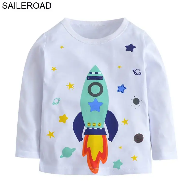 SAILEROAD Cartoon Rocket Children Boys Long Sleeve Tshirt Autumn Boys Tops 2019 Kid T Shirts Baby Clothes for The Little Boy
SAILEROAD Cartoon Rocket Children Boys Long Sleeve Tshirt Autumn Boys Tops 2019 Kid T Shirts Baby Clothes for The Little Boy