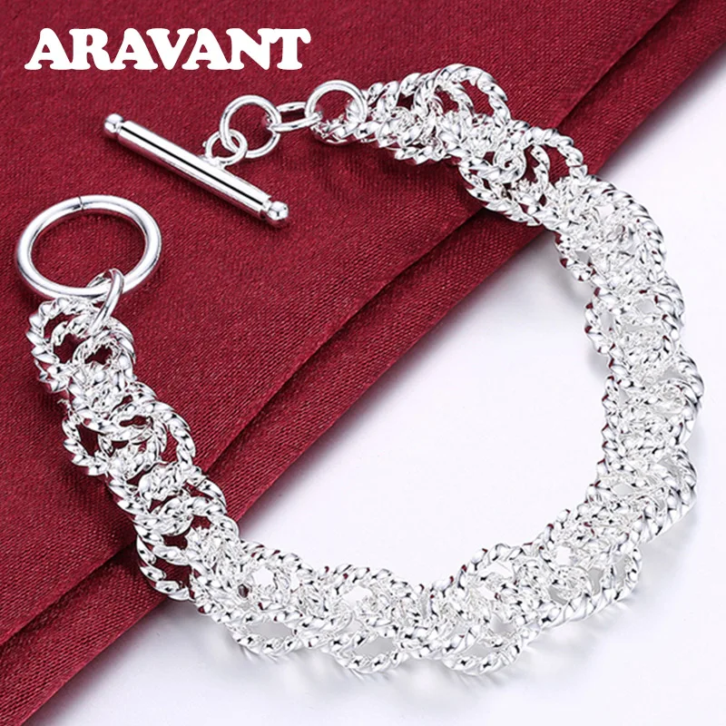 New Fashion Circles Bracelet & Bangles 925 Silver Jewelry Chain Bracelets For Woman Christmas Gifts Jewelry
New Fashion Circles Bracelet & Bangles 925 Silver Jewelry Chain Bracelets For Woman Christmas Gifts Jewelry