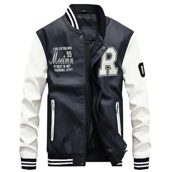 Men's 2019 Spring Running Sports Jacket Stand Collar PU Synthetic Leather Baseball Jacket Mens Sports Clothing Training Jacket
Men's 2019 Spring Running Sports Jacket Stand Collar PU Synthetic Leather Baseball Jacket Mens Sports Clothing Training Jacket