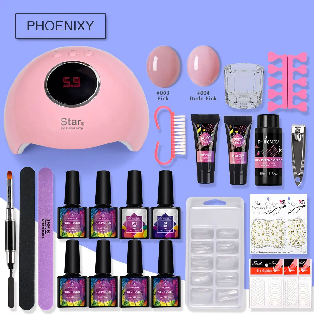 Polygel Nail Kit 36w LED Lamp 8ml Nail Gel Polish Set Hard Jelly Gel Nail Extension Gel Builder Gel Nail Art Tools Manicure Set
Polygel Nail Kit 36w LED Lamp 8ml Nail Gel Polish Set Hard Jelly Gel Nail Extension Gel Builder Gel Nail Art Tools Manicure Set