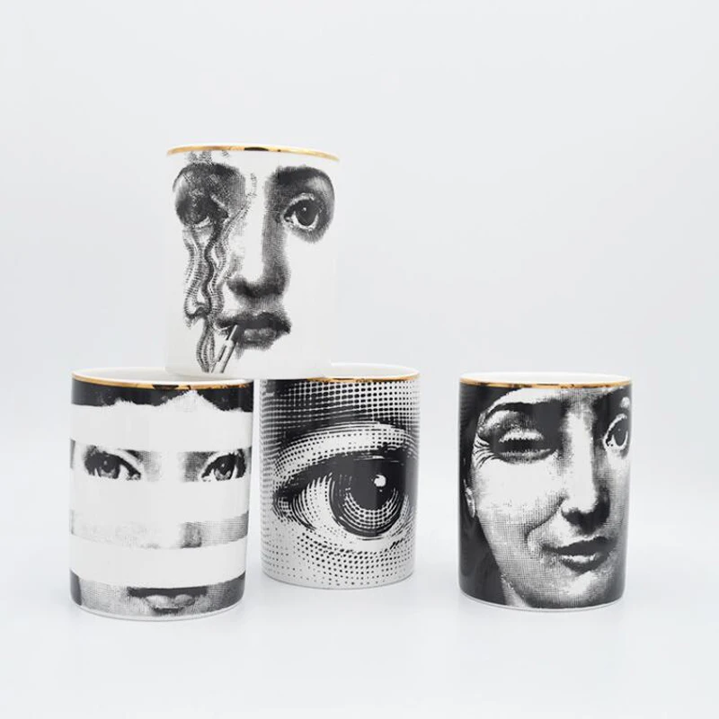 Fornasetti Candle Holder Classical Style Yoga Room Decorative Ceramics Candle Jar Flower Bottle Lisa Face Cup Pen Holder
Fornasetti Candle Holder Classical Style Yoga Room Decorative Ceramics Candle Jar Flower Bottle Lisa Face Cup Pen Holder