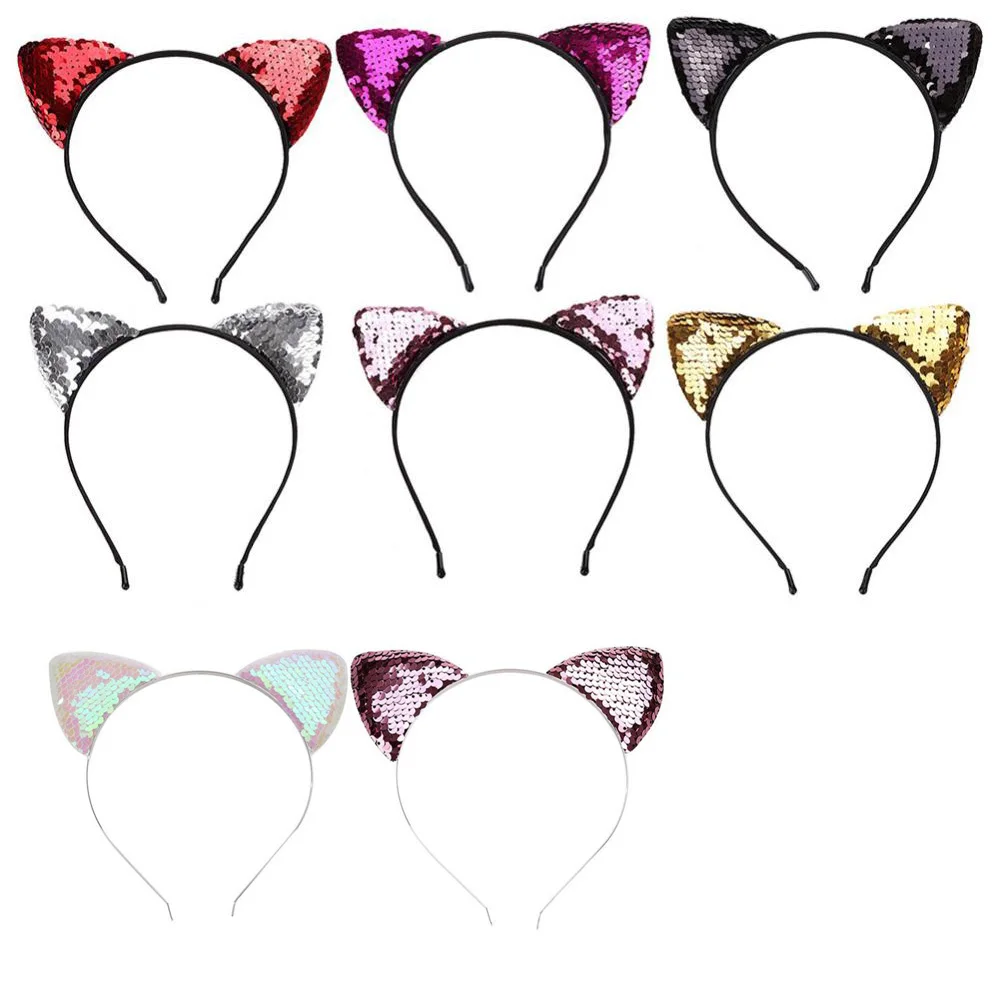 8pcs/set Glitter Can flip Sequins Cat Ear Girl Hairband Headband Hair Hoop for Girls Women Hair Bands Halloween Headdress Gifts
8pcs/set Glitter Can flip Sequins Cat Ear Girl Hairband Headband Hair Hoop for Girls Women Hair Bands Halloween Headdress Gifts