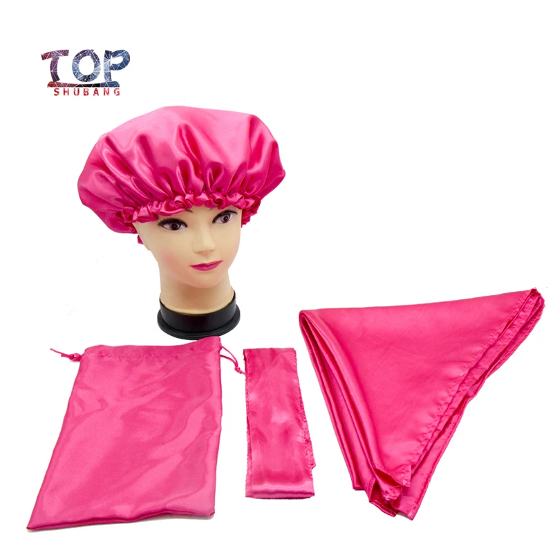 Satin Hair Protection Hot pink Set 2 Layer Polyester Satin Women Bonnet/Headband/Bags/ Big head scarf Hair care set
Satin Hair Protection Hot pink Set 2 Layer Polyester Satin Women Bonnet/Headband/Bags/ Big head scarf Hair care set