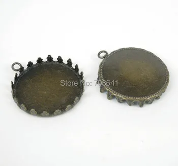 Blank Round Crown Bezel Pad with Loop Pendant Settings Resin Cabochons Bases Findings DIY Jewelry Making Antique Bronze tone
Blank Round Crown Bezel Pad with Loop Pendant Settings Resin Cabochons Bases Findings DIY Jewelry Making Antique Bronze tone
