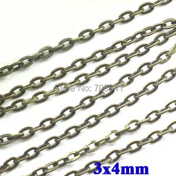 3x4mm Antique Bronze Plated Iron Metal Rolo Link Chains DIY Necklace Bracelet Bags Tassel Jewelry Making Wholesale
3x4mm Antique Bronze Plated Iron Metal Rolo Link Chains DIY Necklace Bracelet Bags Tassel Jewelry Making Wholesale