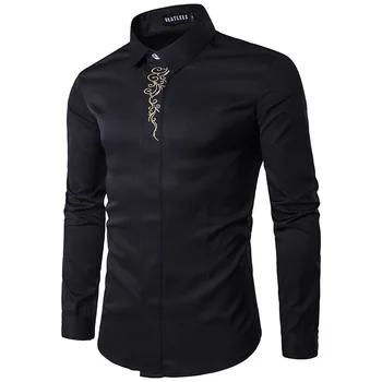 MarKyi 2017 High Quality Mens Shirts Slim Fit EU Size Fashion Embroidery Men Dress Shirts Long Sleeve Casual Male Shirt
MarKyi 2017 High Quality Mens Shirts Slim Fit EU Size Fashion Embroidery Men Dress Shirts Long Sleeve Casual Male Shirt