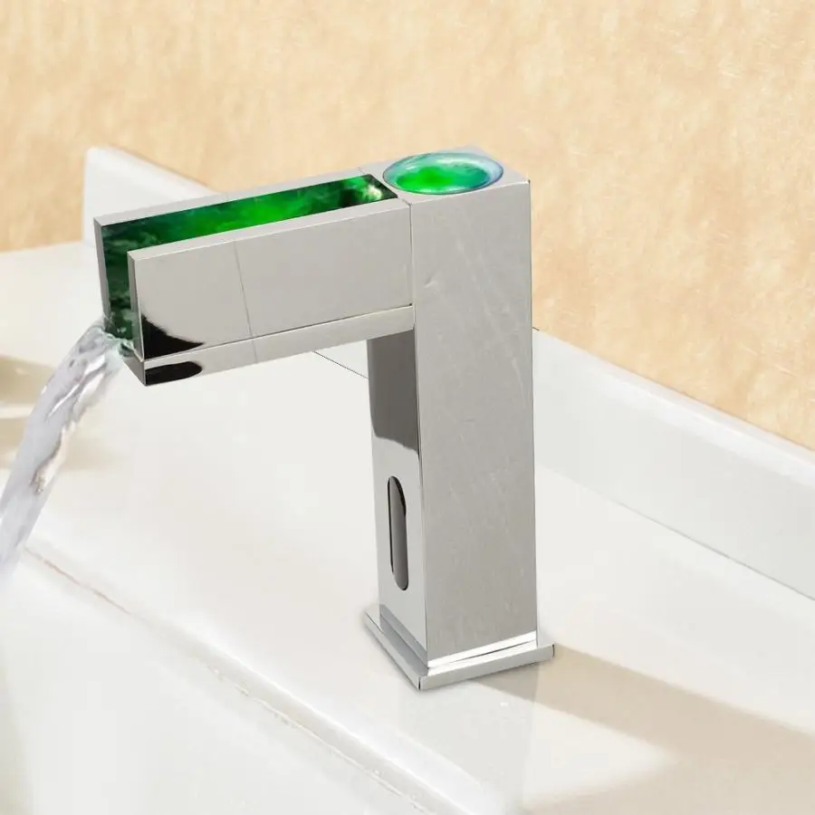 torneira do banheiro Hot Cold Automatic Washbasin Faucets 3 Color Sensor Led Light Faucet for Bathroom Faucet G1/2 barhroom
torneira do banheiro Hot Cold Automatic Washbasin Faucets 3 Color Sensor Led Light Faucet for Bathroom Faucet G1/2 barhroom