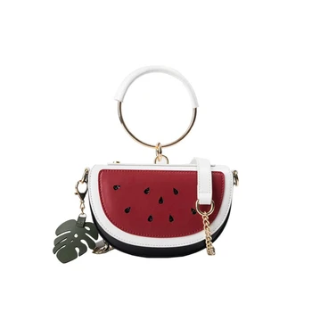 Cute fruit handbag women Metal ring tote bag PU leather chain shoulder bag 2019 summer design watermelon lemon bag for women
Cute fruit handbag women Metal ring tote bag PU leather chain shoulder bag 2019 summer design watermelon lemon bag for women